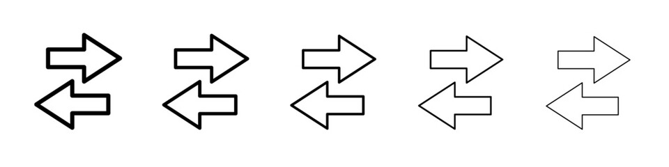 arrows data transfer icon outline ilustration vector symbol
