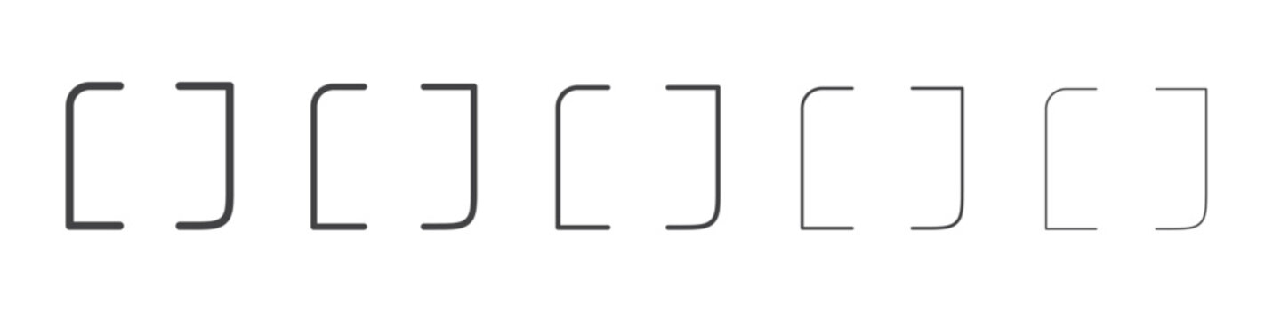 Array icon outline ilustration vector symbol
