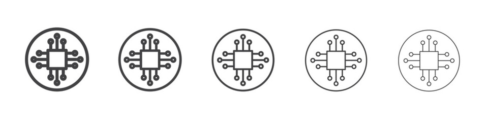 Artificial intelligence icon outline ilustration vector symbol