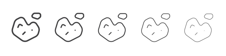 Asteroid icon outline ilustration vector symbol