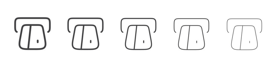 Atm icon outline ilustration vector symbol