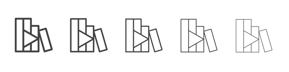 Audio books icon outline ilustration vector symbol