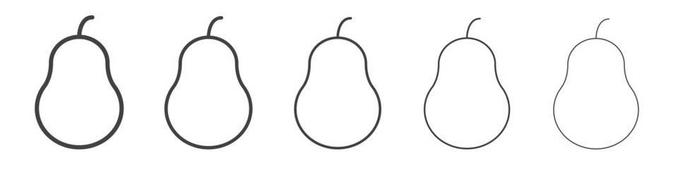 Avocado icon outline ilustration vector symbol