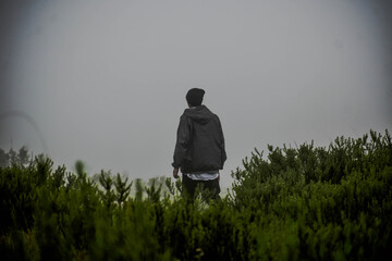 man on the grass