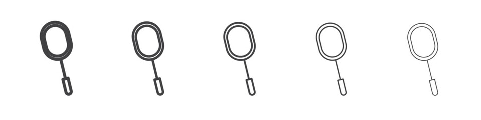 Badminton racquet icon outline ilustration vector symbol