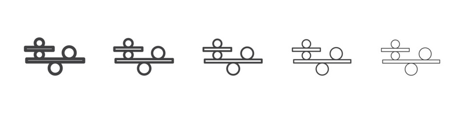 balancing icon outline ilustration vector symbol