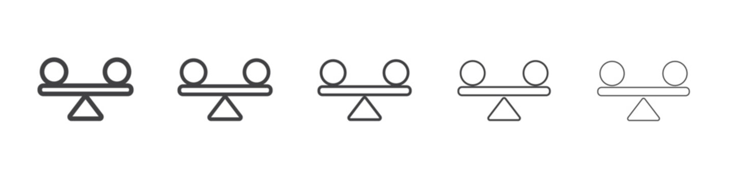 balancing icon outline ilustration vector symbol