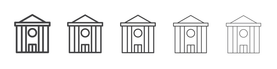 Bank icon outline ilustration vector symbol