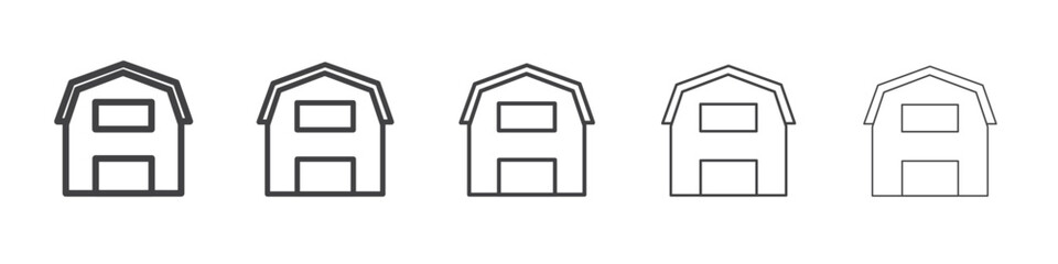 barn farm icon outline ilustration vector symbol