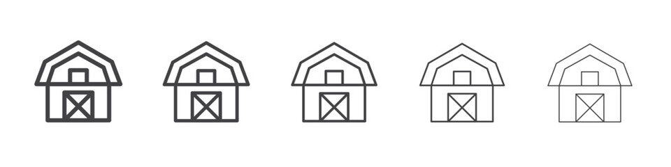 Barn icon outline ilustration vector symbol