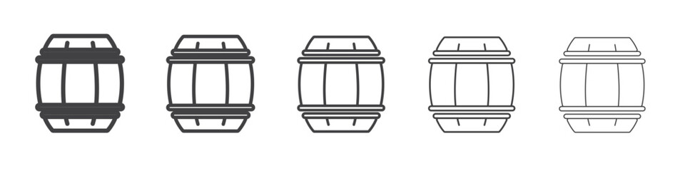 Barrel of beer icon outline ilustration vector symbol