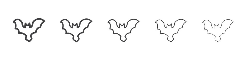 Bat icon outline ilustration vector symbol