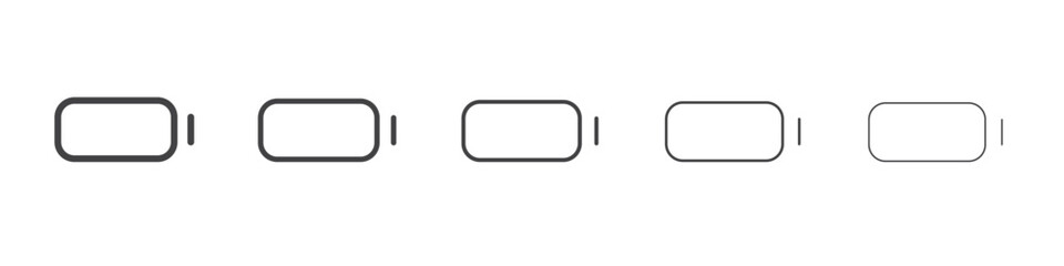 Battery empty icon outline ilustration vector symbol