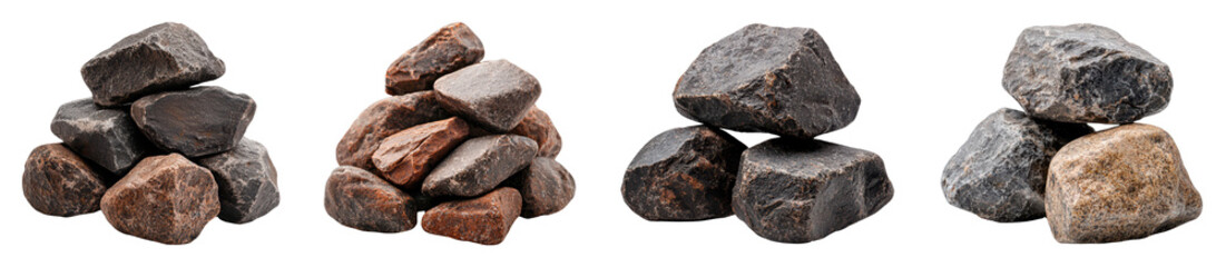Fototapeta premium Varied textures of stacked natural stones
