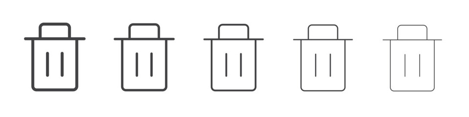 Bin icon outline ilustration vector symbol