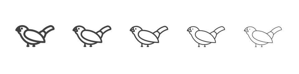 bird icon outline ilustration vector symbol