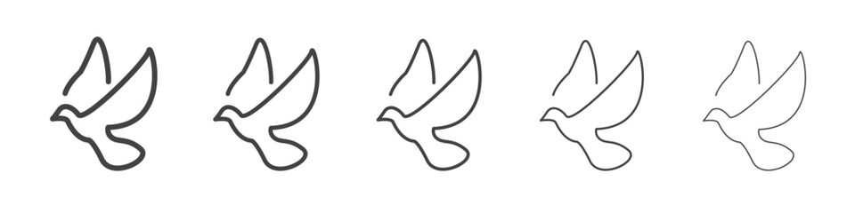 Bird icon outline ilustration vector symbol
