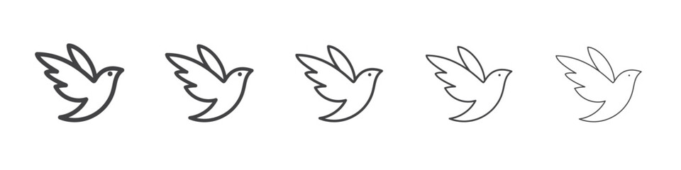 Bird icon outline ilustration vector symbol