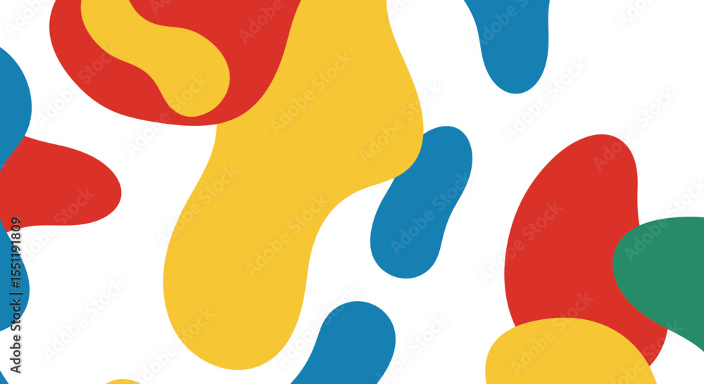 Poster abstract seamless pattern with colorful rounded shapes for creative backgrounds