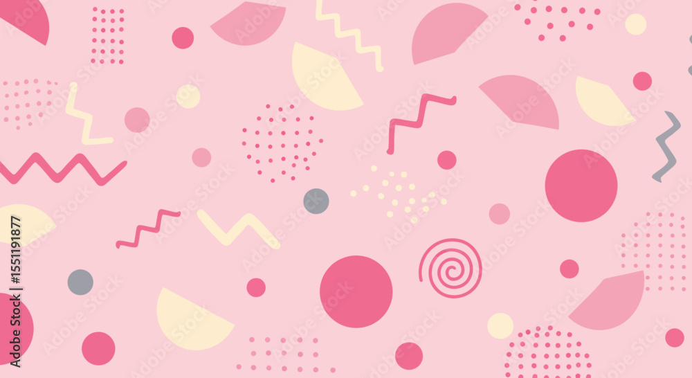 Aufkleber delicate pastel pattern with geometric shapes, creating a playful and modern design
