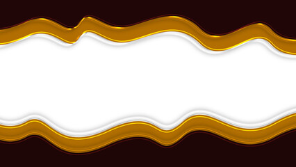 abstract : Brown and yellow wave glass background with place for text