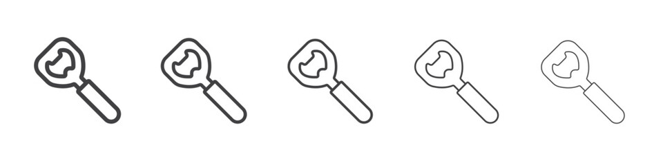 Bottle opener icon outline ilustration vector symbol