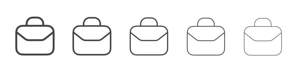 Briefcase icon outline ilustration vector symbol