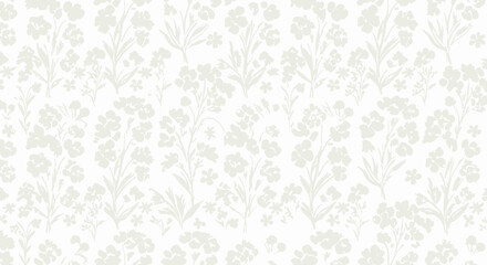 Elegant monochrome floral pattern background for delicate and refined designs