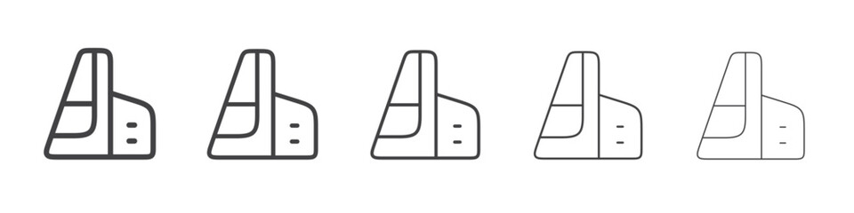 Building icon outline ilustration vector symbol