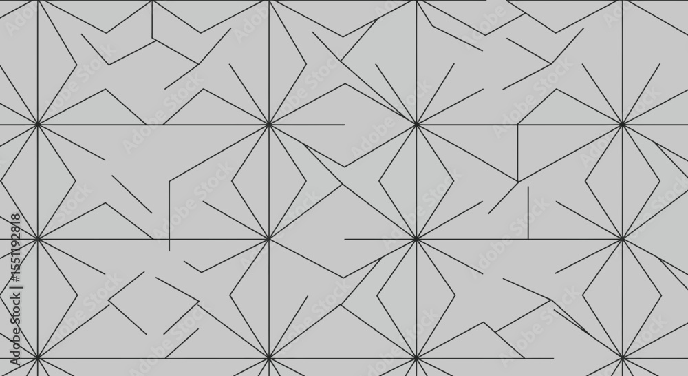 Poster minimalist geometric line pattern background with abstract diamond and star shapes