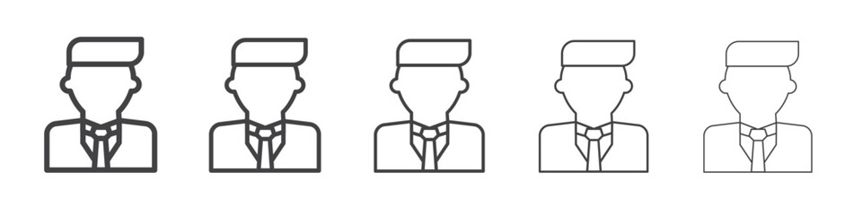 Businessman icon outline ilustration vector symbol