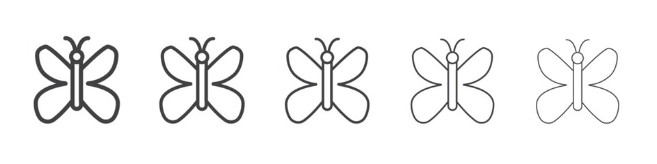 Butterfly icon outline ilustration vector symbol