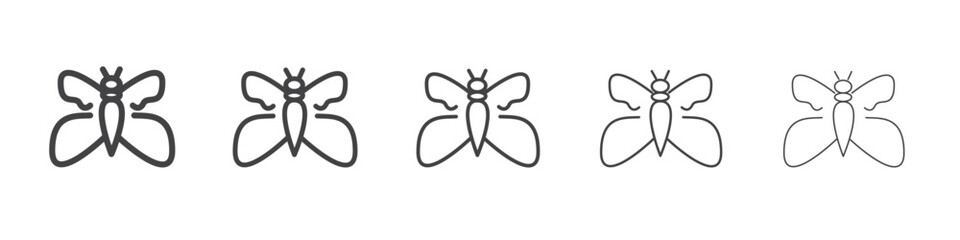Butterfly icon outline ilustration vector symbol