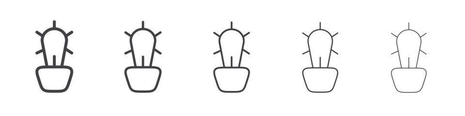 Cactus icon outline ilustration vector symbol