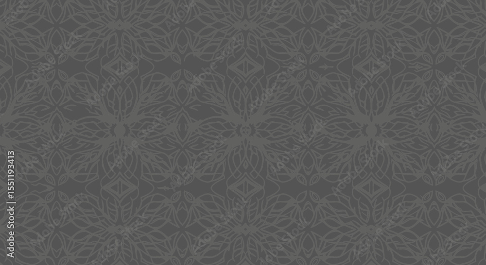 Poster subtle floral damask pattern background in soft grey tones for elegant design