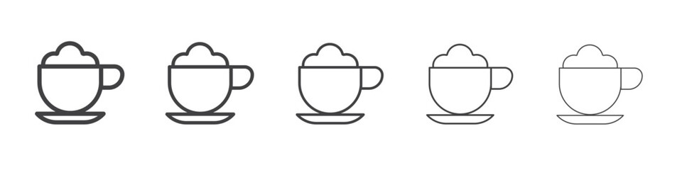 cappuccino icon outline ilustration vector symbol