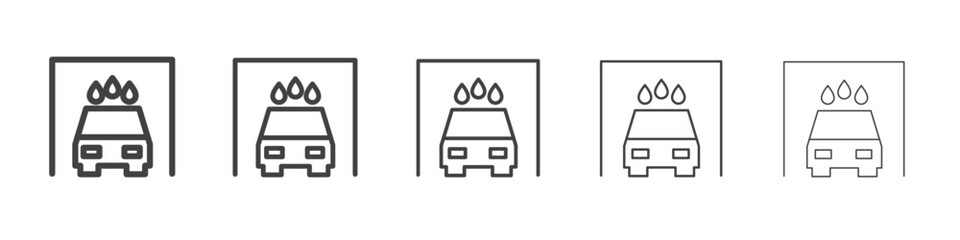 Car wash service icon outline ilustration vector symbol