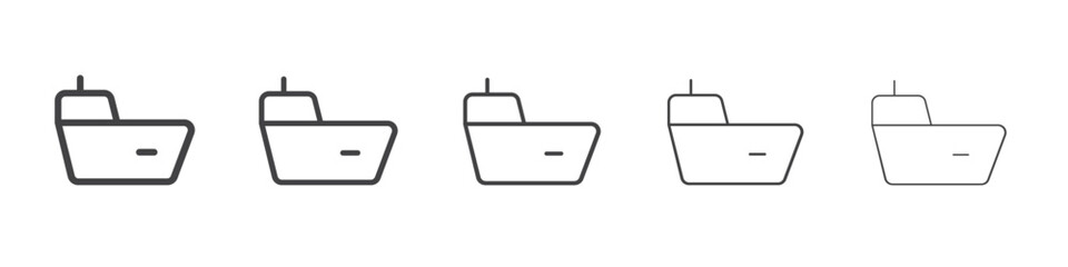 Cargo ship icon outline ilustration vector symbol