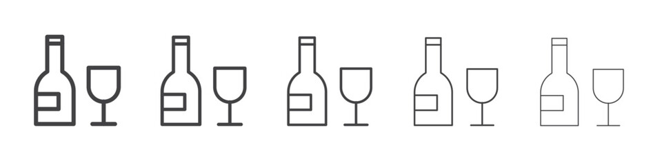 champagne icon outline ilustration vector symbol