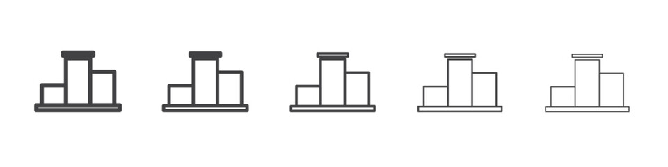 champion podium icon outline ilustration vector symbol