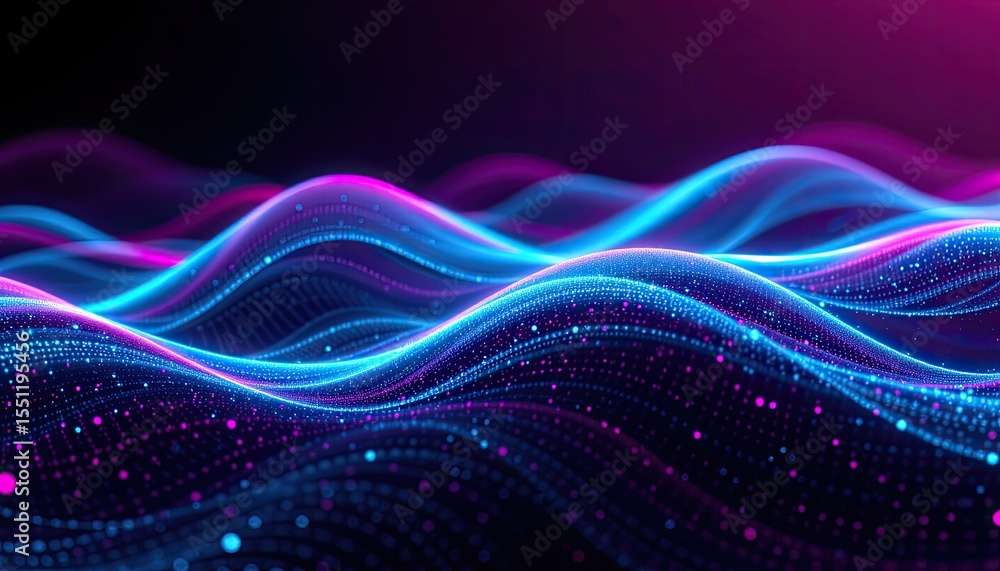 Aufkleber vibrant abstract waves in colorful light patterns and motion