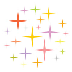 sparkle vector with pastels color