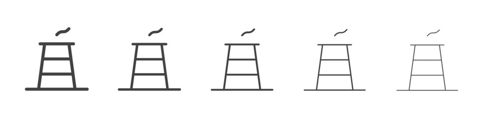 Chimney icon outline ilustration vector symbol