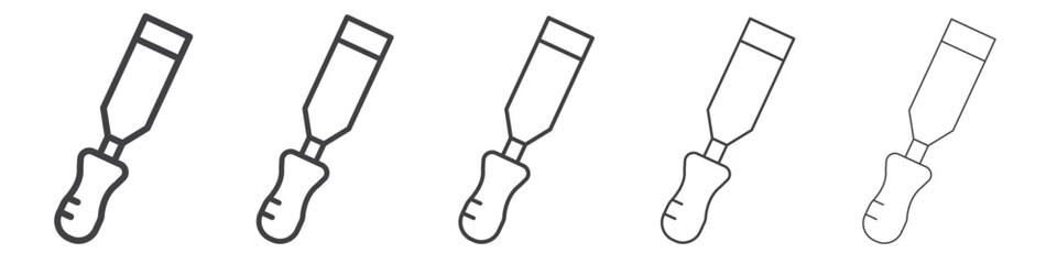 chisel icon outline ilustration vector symbol