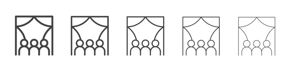 Cinema icon outline ilustration vector symbol