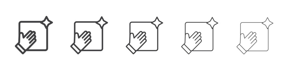 clean surface icon outline ilustration vector symbol
