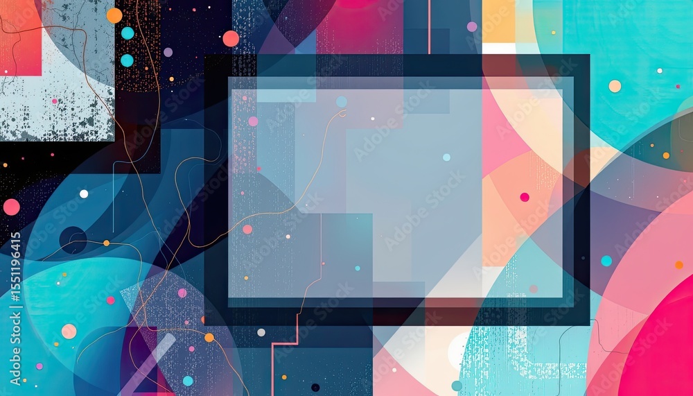 Aufkleber colorful abstract background with geometric shapes and patterns