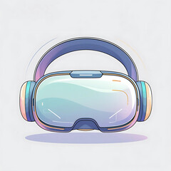 Immersive Virtual Reality Headset Exploring New Worlds