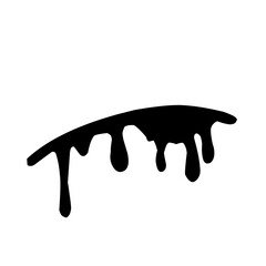 Curve Line Stroke With Drips 