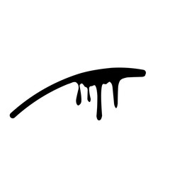 Curve Line Stroke With Drips 